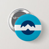 Badge Rond 5 Cm Drapeau d'Ogden, Utah (Devant & derrière)