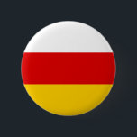 Badge Rond 5 Cm Drapeau d'Ossétie du Sud<br><div class="desc">Drapeau patriotique d'Ossétie du Sud</div>