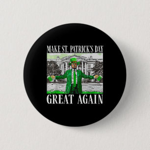 Badge Rond 5 Cm Drapeau drôle de Saint Patrick Fête Rendez sa gran