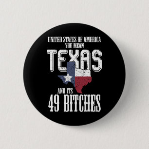 Badge Rond 5 Cm Drapeau Drôle Usa États-Unis D'Amérique Texas
