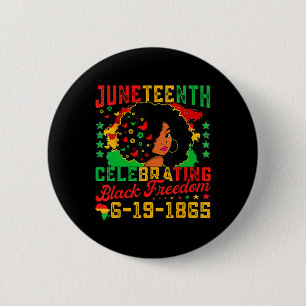 Badge Rond 5 Cm Drapeau du 18ème siècle célébrant la Juneteen de l