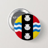 Badge Rond 5 Cm Drapeau du Bedfordshire (Devant & derrière)