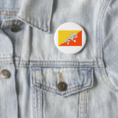 Badge Rond 5 Cm Drapeau du Bhoutan (En situation)