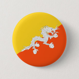 Badge Rond 5 Cm Drapeau du Bhoutan