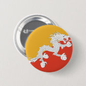 Badge Rond 5 Cm Drapeau du Bhoutan (Devant & derrière)