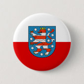 Badge Rond 5 Cm Drapeau du bouton Pinback de Thuringe (Devant)
