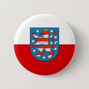 Badge Rond 5 Cm Drapeau du bouton Pinback de Thuringe