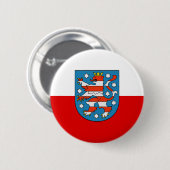 Badge Rond 5 Cm Drapeau du bouton Pinback de Thuringe (Devant & derrière)