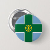 Badge Rond 5 Cm Drapeau du bouton Pinback du Derbyshire (Devant & derrière)