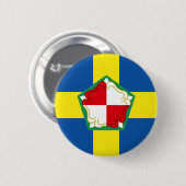 Badge Rond 5 Cm Drapeau du bouton Pinback Pembrokeshire (Devant & derrière)