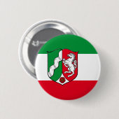 Badge Rond 5 Cm Drapeau du Bouton Westphalie Pinback de Rhénanie-d (Devant & derrière)