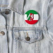 Badge Rond 5 Cm Drapeau du Bouton Westphalie Pinback de Rhénanie-d (En situation)