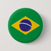Badge Rond 5 Cm Drapeau du Brésil (Devant)