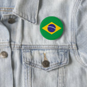 Badge Rond 5 Cm Drapeau du Brésil (En situation)