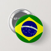 Badge Rond 5 Cm Drapeau du Brésil (Devant & derrière)