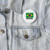 Badge Rond 5 Cm Drapeau du Brésil (En situation)