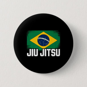 Badge Rond 5 Cm Drapeau du Brésil pour les amateurs de Jiu Jitsu b