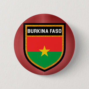 Badge Rond 5 Cm Drapeau du Burkina Faso