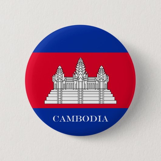 Badge Rond 5 Cm Drapeau du Cambodge (Devant)