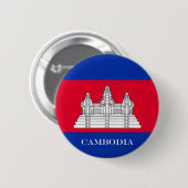 Badge Rond 5 Cm Drapeau du Cambodge (Devant & derrière)