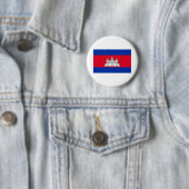 Badge Rond 5 Cm Drapeau du Cambodge (En situation)