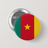 Badge Rond 5 Cm Drapeau du Cameroun (Devant & derrière)