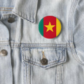 Badge Rond 5 Cm Drapeau du Cameroun (En situation)