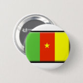 Badge Rond 5 Cm Drapeau du Cameroun (Devant & derrière)