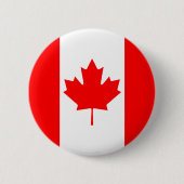 Badge Rond 5 Cm Drapeau du Canada (Devant)