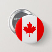 Badge Rond 5 Cm Drapeau du Canada (Devant & derrière)