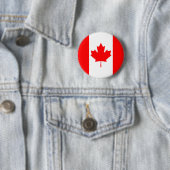 Badge Rond 5 Cm Drapeau du Canada (En situation)