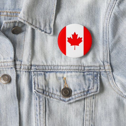 Badge Rond 5 Cm Drapeau du Canada (En situation)