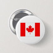 Badge Rond 5 Cm Drapeau du Canada (Devant & derrière)
