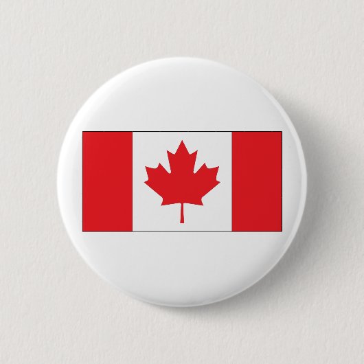 Badge Rond 5 Cm Drapeau du Canada (Devant)