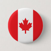 Badge Rond 5 Cm Drapeau du Canada (Devant)