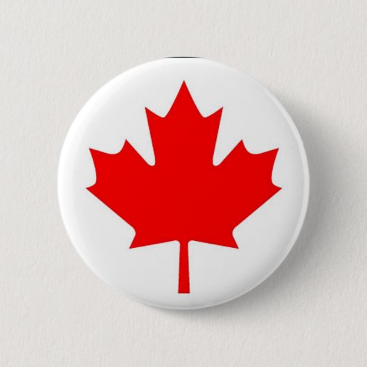 Badge Rond 5 Cm Drapeau du Canada (Devant)
