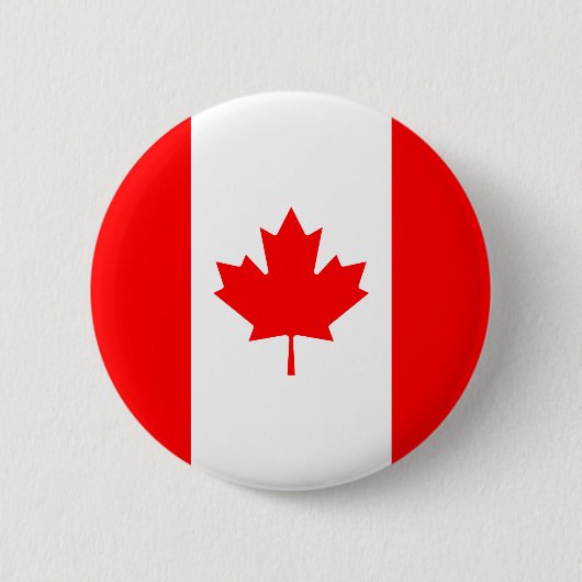 Badge Rond 5 Cm Drapeau du Canada (Devant)