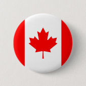 Badge Rond 5 Cm Drapeau du Canada (Devant)