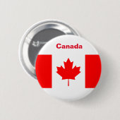 Badge Rond 5 Cm Drapeau du Canada (Devant & derrière)