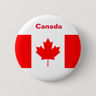 Badge Rond 5 Cm Drapeau du Canada