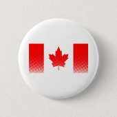 Badge Rond 5 Cm Drapeau Du Canada À Effet Halfton (Devant)