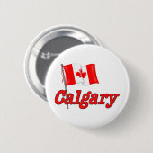 Badge Rond 5 Cm Drapeau du Canada - Calgary (Devant & derrière)
