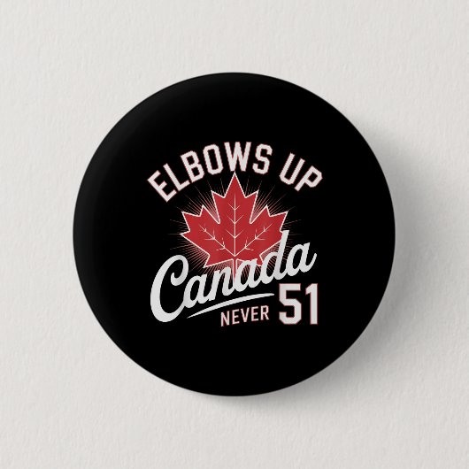 Badge Rond 5 Cm Drapeau du Canada Jamais 51 (Devant)