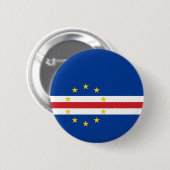 Badge Rond 5 Cm Drapeau du Cap-Vert (Devant & derrière)