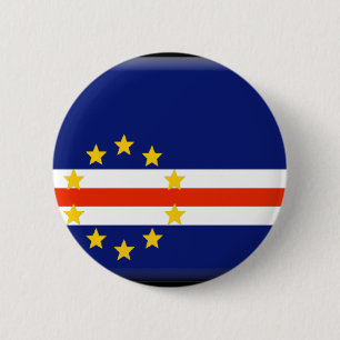 Badge Rond 5 Cm Drapeau du Cap Vert