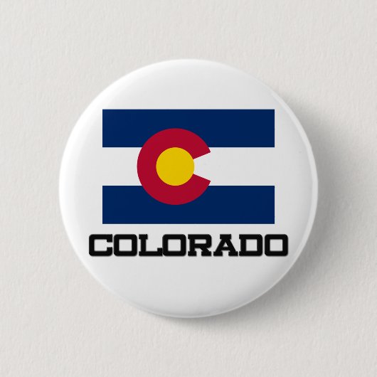 Badge Rond 5 Cm Drapeau du Colorado (Devant)