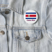 Badge Rond 5 Cm Drapeau du Costa Rica avec le nom (En situation)
