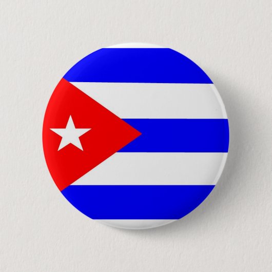 Badge Rond 5 Cm Drapeau du Cuba (Devant)