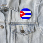 Badge Rond 5 Cm Drapeau du Cuba (En situation)
