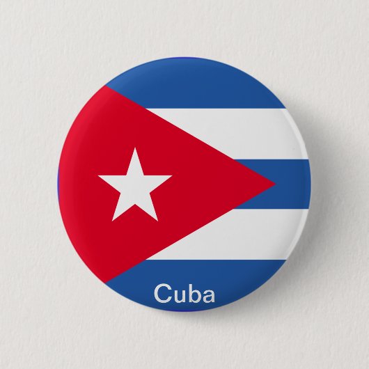 Badge Rond 5 Cm Drapeau du Cuba (Devant)
